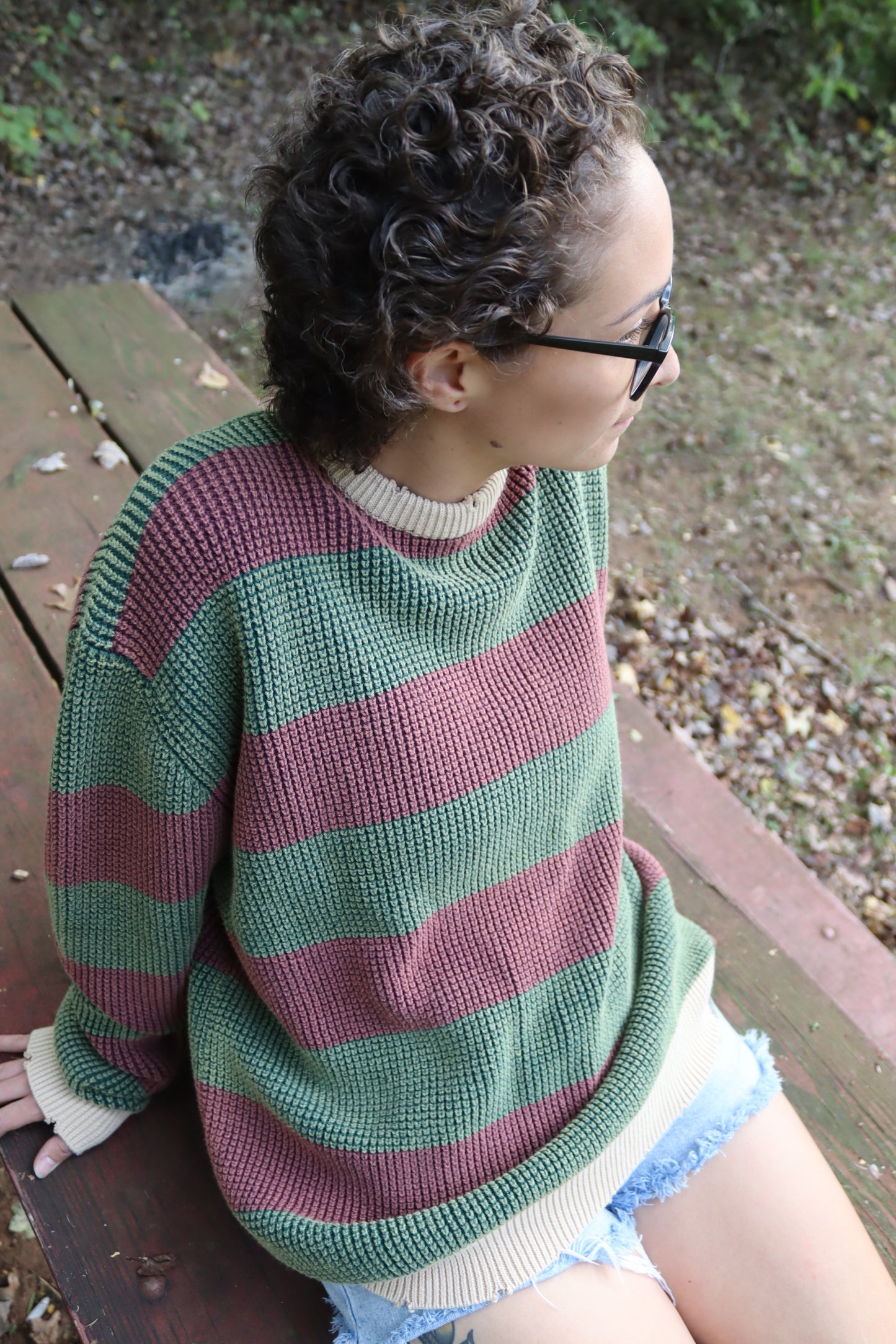 Teen Spirit Waffle Knit Sweater