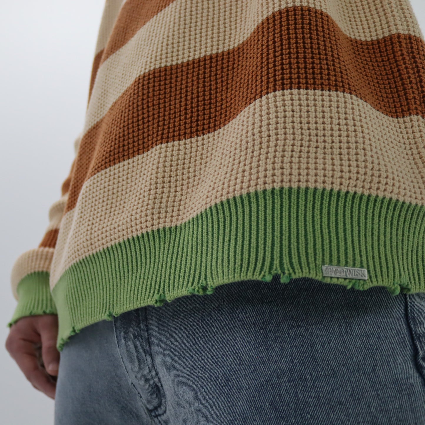 Teen Spirit V2 Vintage Style Waffle Knit Sweater