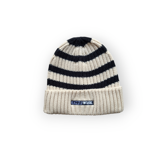 EMBROIDERED LOGO RIBBED BEANIE