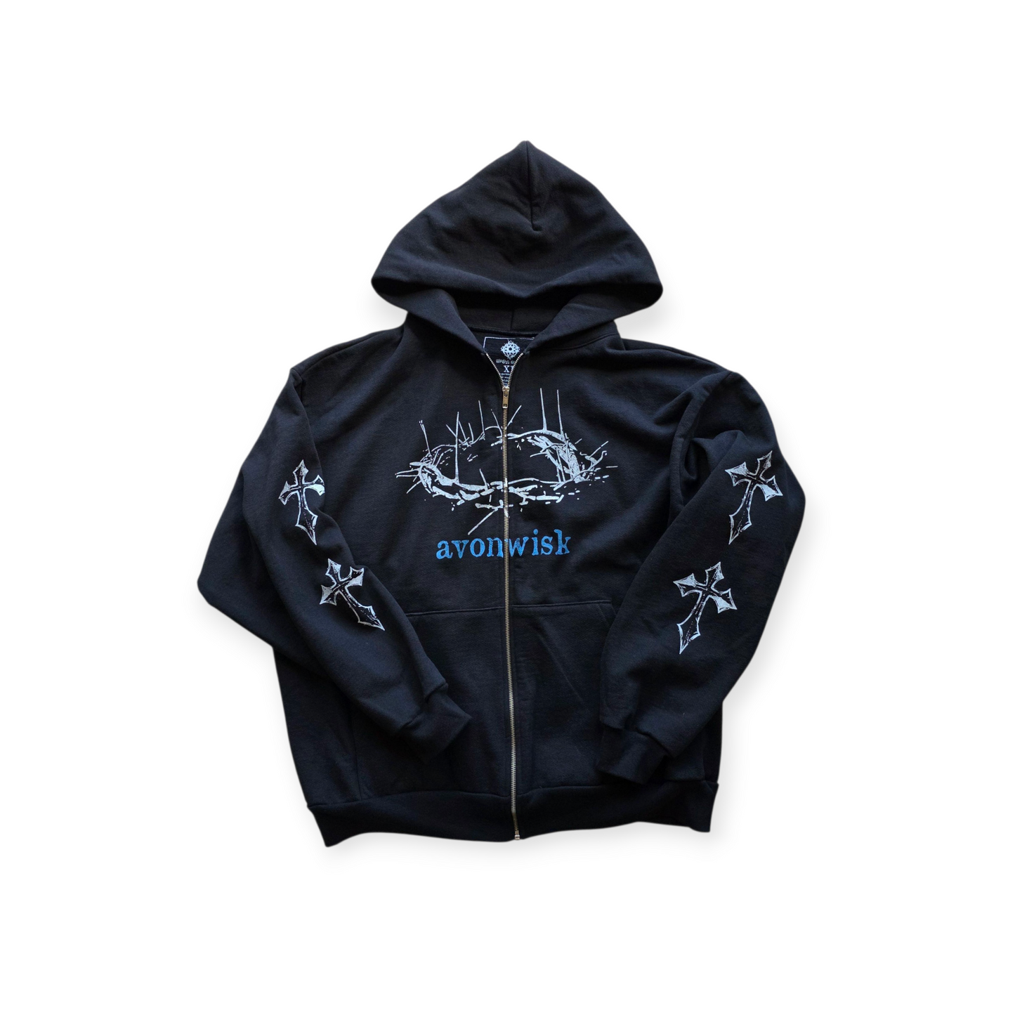 Crown Zip-Up Hooded Sweatshirt