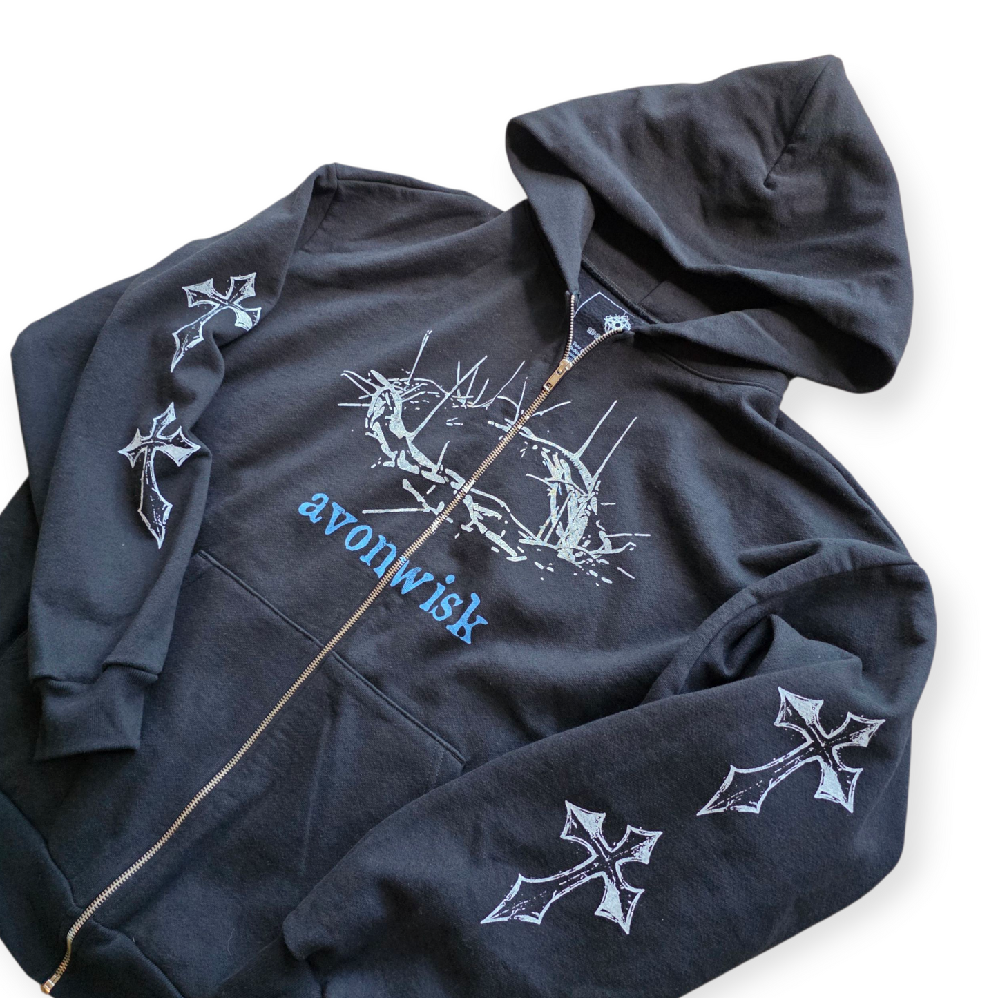 Crown Zip-Up Hooded Sweatshirt