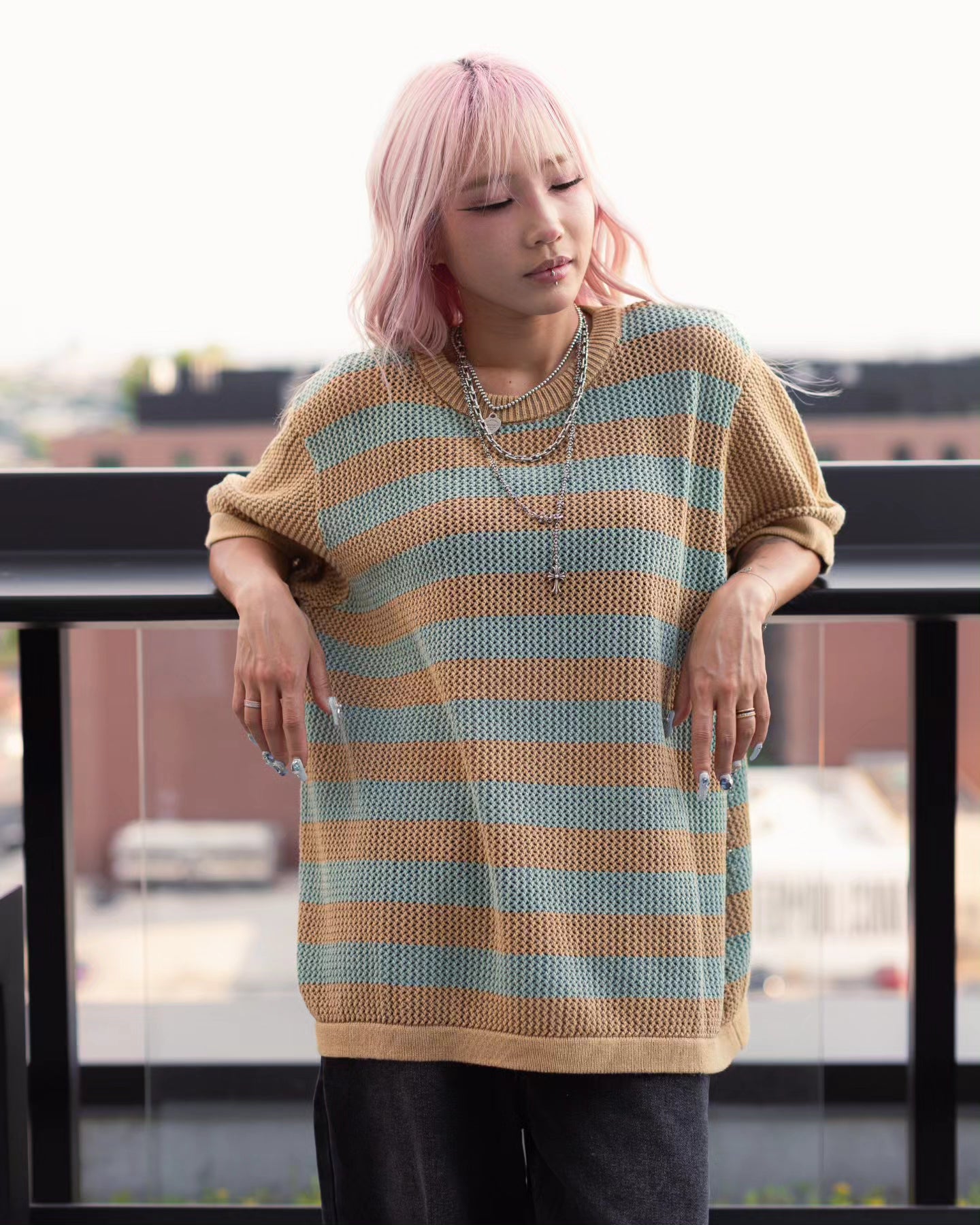 Beachcomber Open Knit Sweater Tee